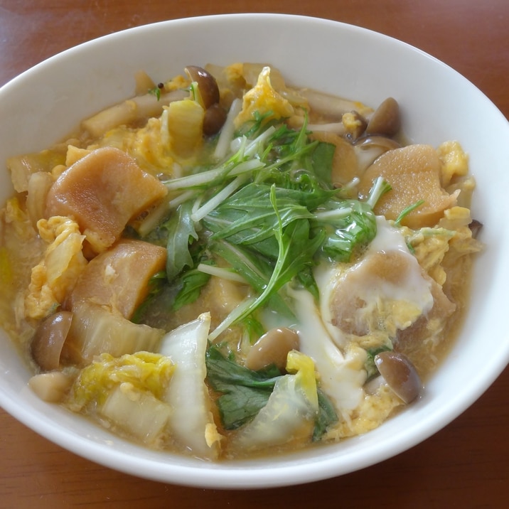 簡単に!すきやき麩とあまった野菜の卵とじ
